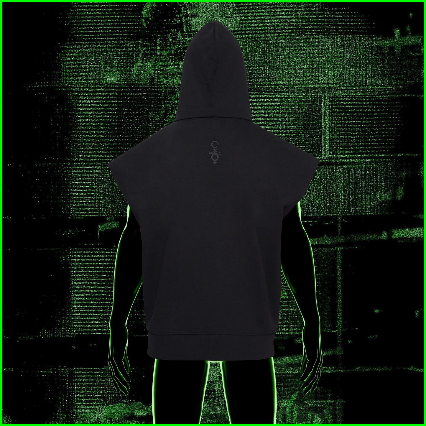 Embroidered Sleeveles Hoodie