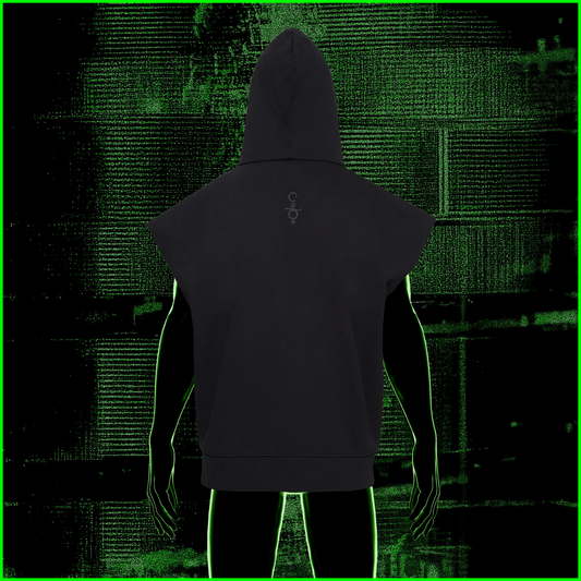 Embroidered Sleeveles Hoodie