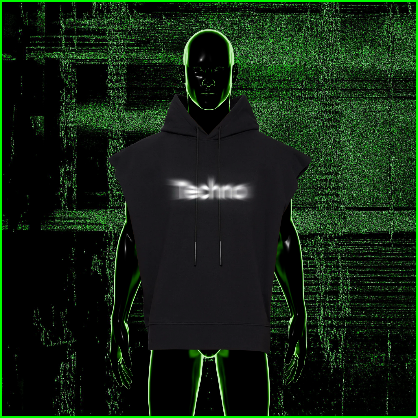Techno Sleeveles Hoodie