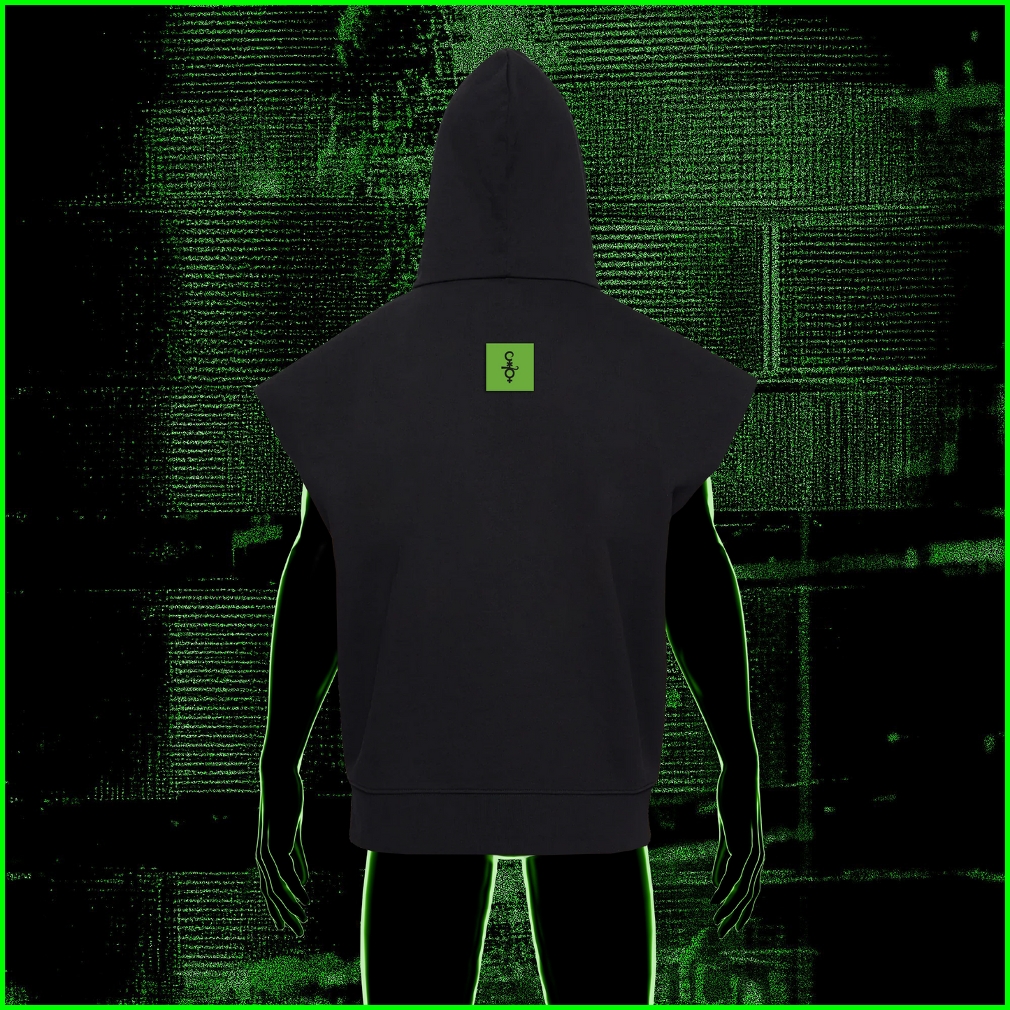 Techno Sleeveles Hoodie